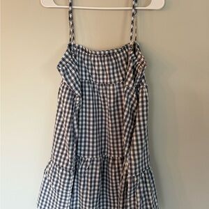 Blue and White Gingham Dress